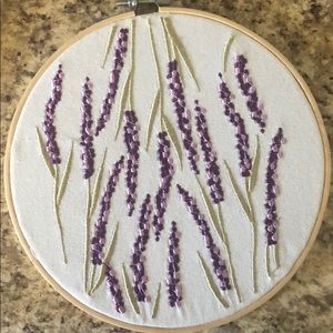 Floral embroidery hoop